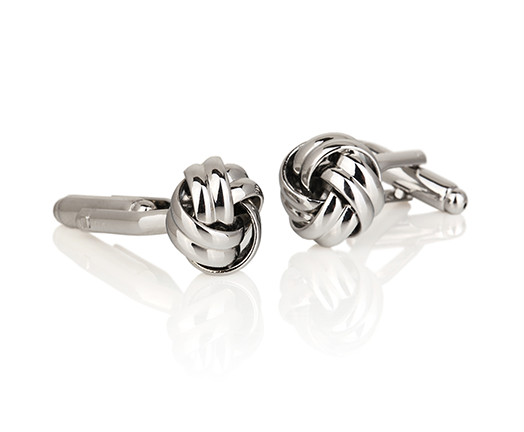 KNOTENFÖRMIGE MANSCHETTENKNÖPFE IN SILBER KNOTENFÖRMIGE MANSCHETTENKNÖPFE IN SILBER