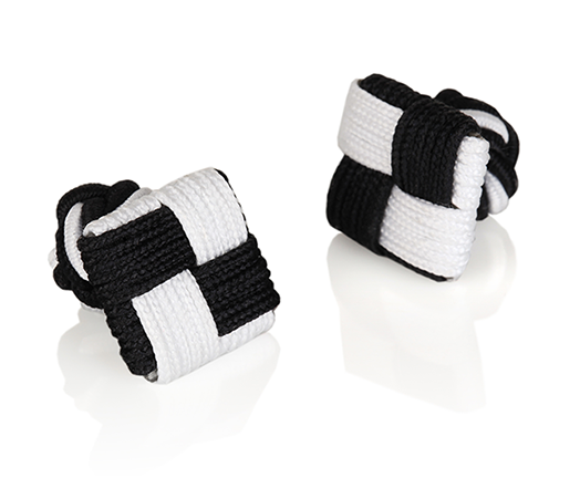 QUADRAT SEIDENKNOTEN SCHWARZ/WEISS QUADRAT SEIDENKNOTEN SCHWARZ/WEISS