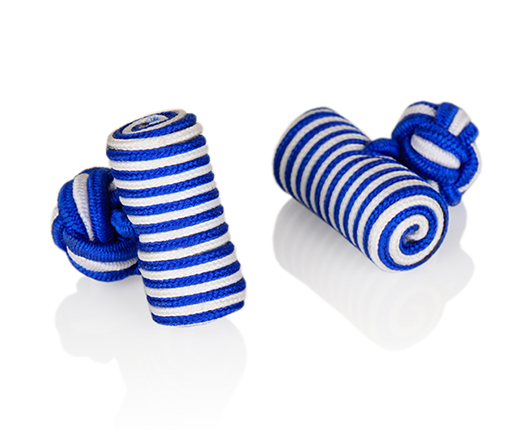 ZYLINDER SEIDENKNOTEN BLAU/WEISS ZYLINDER SEIDENKNOTEN BLAU/WEISS