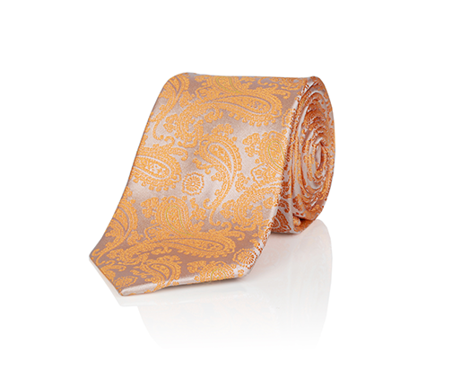 KRAWATTE MIT PAISLEY MUSTER IN ORANGE KRAWATTE MIT PAISLEY MUSTER IN ORANGE