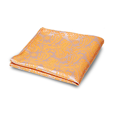 EINSTECKTUCH MIT ORANGEM PAISLEY MUSTER